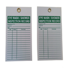 Custom Lockout Eye Wash / Shower Inspection Record Tag 7"x4"