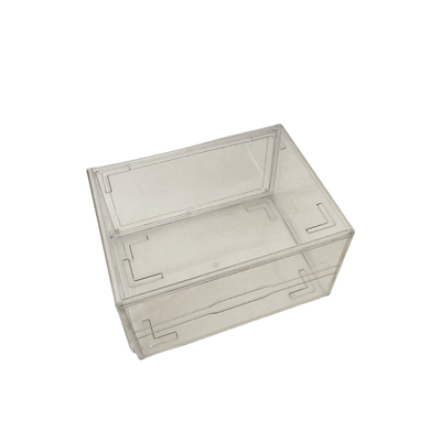 Custom Logo Clear Acrylic Magnetic Shoe Box Foldable Transparent Drop Front Stackable Sneaker Organizer