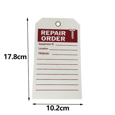 Customized PVC Vinyl Safety Tag Waterproof Tear Resistant UV Resistant Fast Response for Safety Products