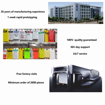 Customized PVC Vinyl Safety Tag Waterproof Tear Resistant UV Resistant Fast Response for Safety Products