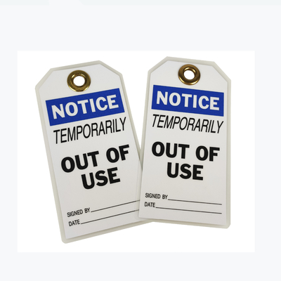 Laminated Danger Tag Printed Logo Waterproof Durable Outdoor Warning Lockout Tag