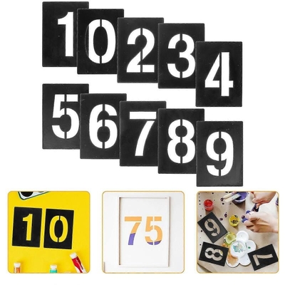 Custom Printed PVC Stencil Black Letter and Number Stencil Die Cutting Stencil