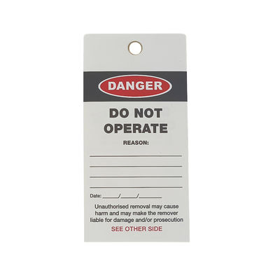 Customizable 146*76mm PVC Safety Tag with 0.25mm Thickness and CMYK Printing for Industrial Use