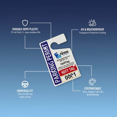 Customized Waterproof Plastic Heft Tag with Standard Size 150*70mm and Thickness 0.35mm for Industrial Safety