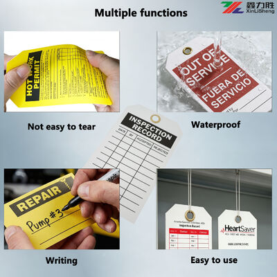Industrial Custom Printed Lockout Tag, Die Cut Lockout Tags Custom Size For Equipment Safety Warning