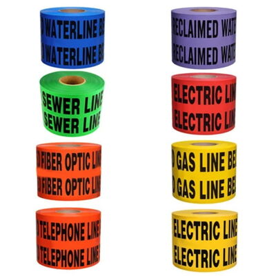 Custom Printed Logo Warning Tape Blue Color PE Coded Durable Non-Detectable Underground Warning Tape for Construction Safety and Utility Marking