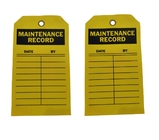 Plastic Polyester Maintenance Record Tags Accident Prevention