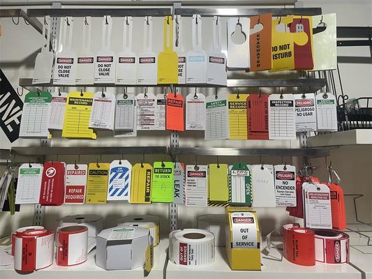 PVC Plastic Safety Tag with 5-3/4*3inch Size 3/8inch Mounting Hole and 12 Colors