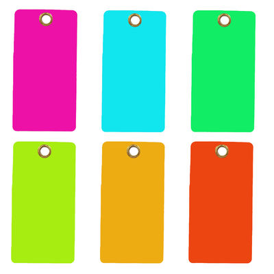 Customized 146*76mm 0.35mm Thick Waterproof PVC Hang Tag for Industrial Safety