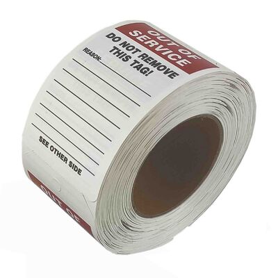 Индивидуальная виниловая бирка безопасности, водонепроницаемая, устойчивая к разрывам, устойчивая к УФ-излучению, быстрая реакция для продуктов безопасности