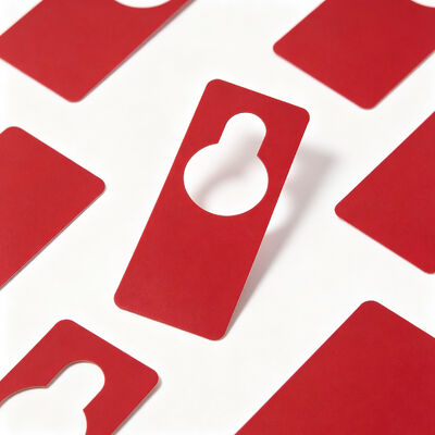 Irregularly Shaped Hang Tags Custom Printed Tear Resistant Withstands Moisture HangTag With String