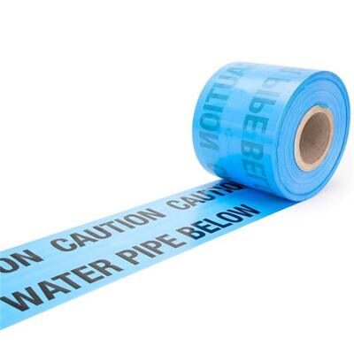 Custom Printed Logo Warning Tape Blue Color PE Coded Durable Non-Detectable Underground Warning Tape for Construction Safety and Utility Marking